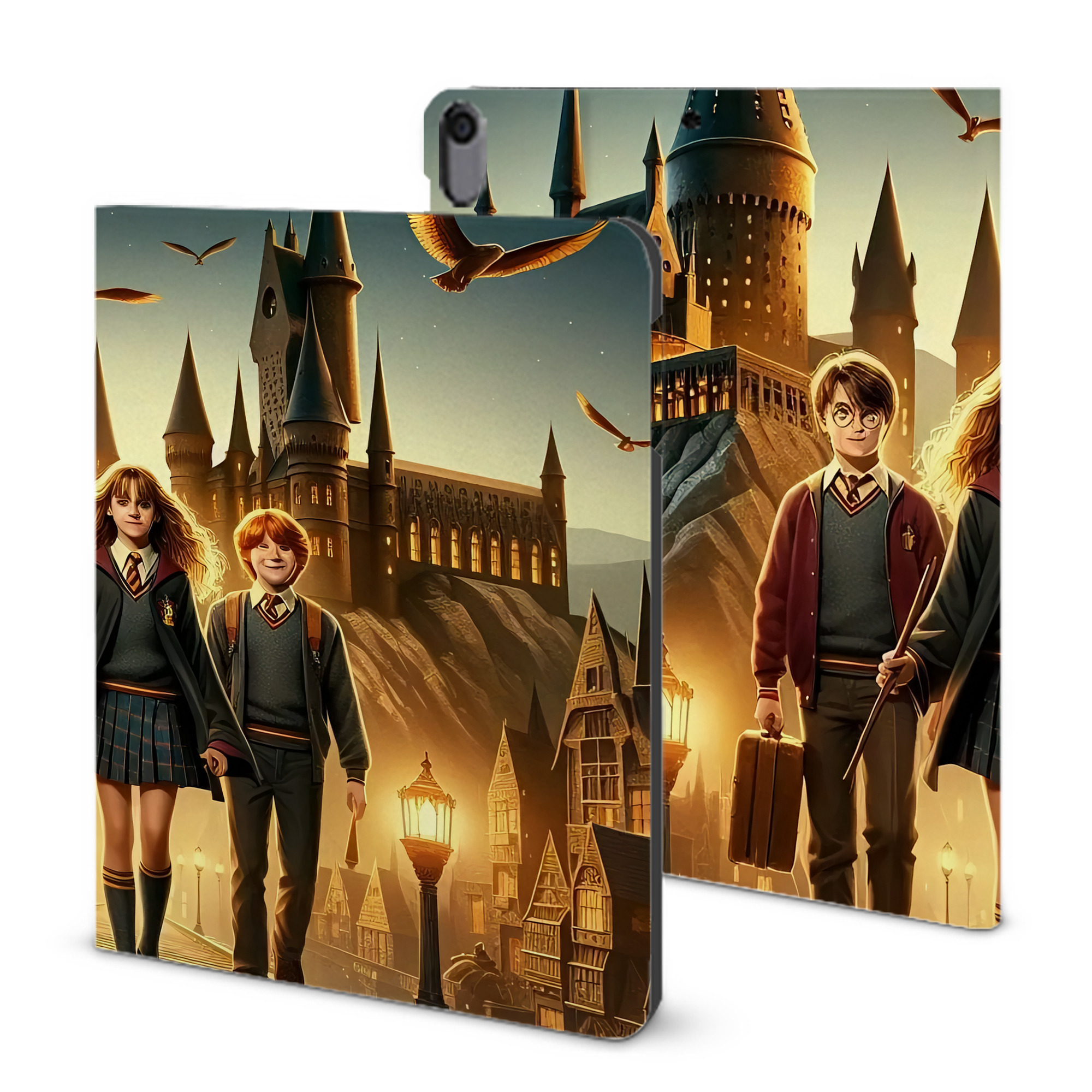 （画像用） Harry Potter ハリー・ポッターシリーズ IPad ケース ブック型 PUレザー TPU 耐衝撃 軽量 薄型 ペン収納なし 全面保護 IPad 各モデル対応